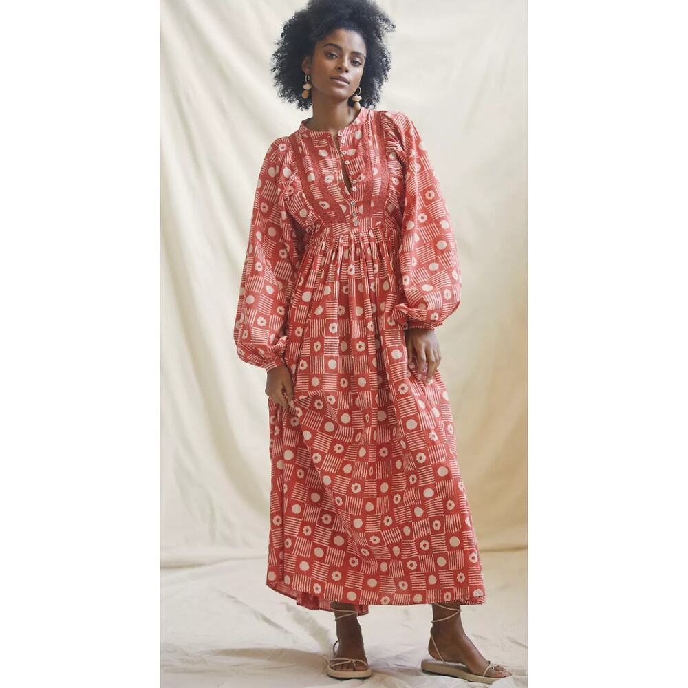 Kinga Csilla 10 Keyhole Printed Maxi Dress